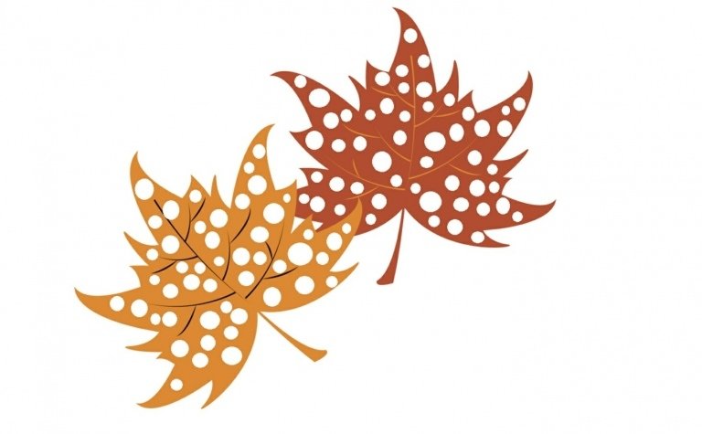 Šablóna na tlač na listy, ktoré sú vyplnené bodkami z plastelíny