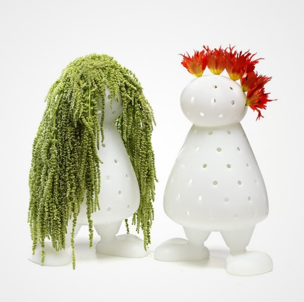 kreatívna dizajnérska váza kolekcia biela Bloom my Body-Niels van Eijk