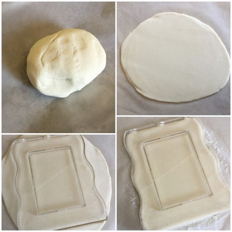 DIY vianočné darčekové rámy na obrázky vyrobené zo slaného cesta