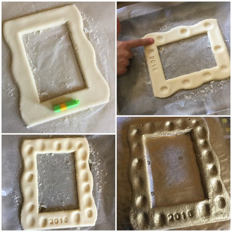 Ozdobte s deťmi rámy obrazov zo slaného cesta