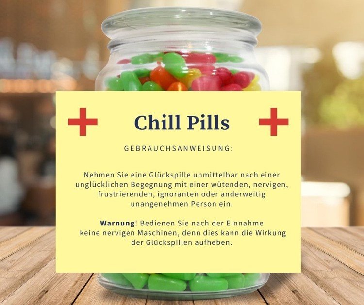 Nápady na zábavnú etiketu pilulky šťastia