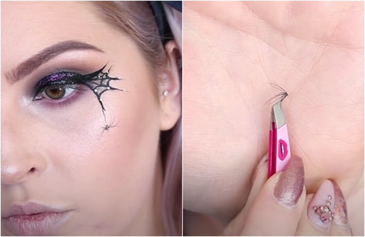 realistické pavúky s mihalnicami z fľaše