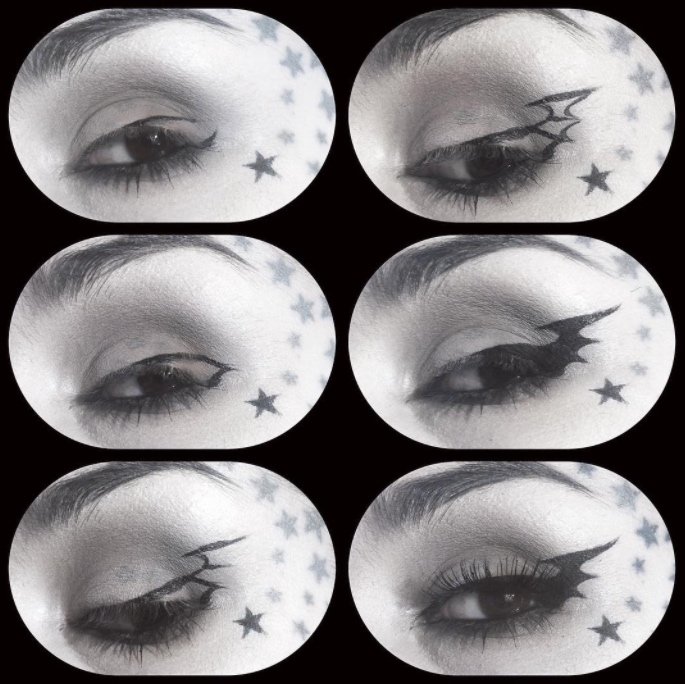 Očné linky na netopierie krídla urobte sami