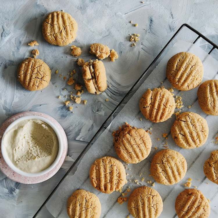 recept cookies snehové vločky vegánske pripraviť kokosové kešu ľanové semienko