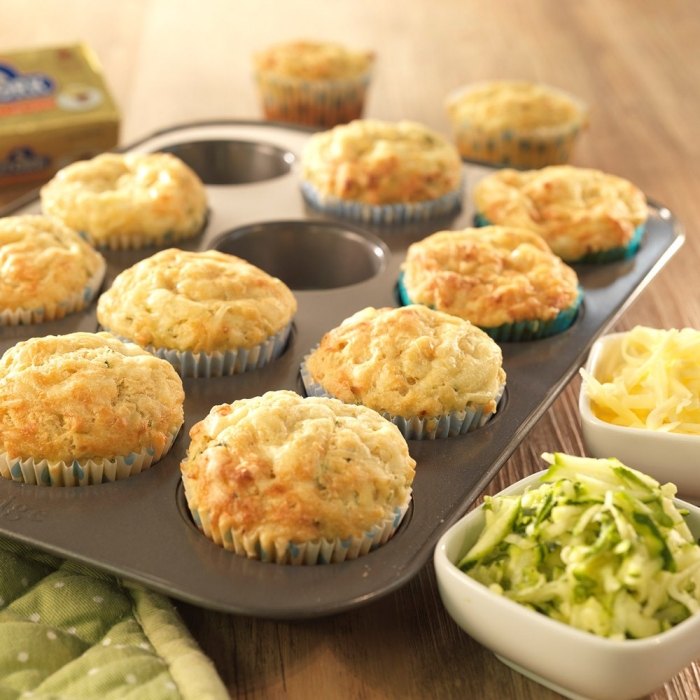 Muffinový koláč recept-syrovo-cuketový