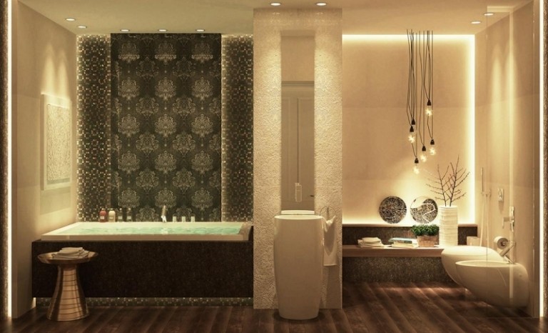 Priestorovo úsporný dizajn kúpeľne pre malú kúpeľňu Luxusná kúpeľňa-pôdorys vstavanej toalety