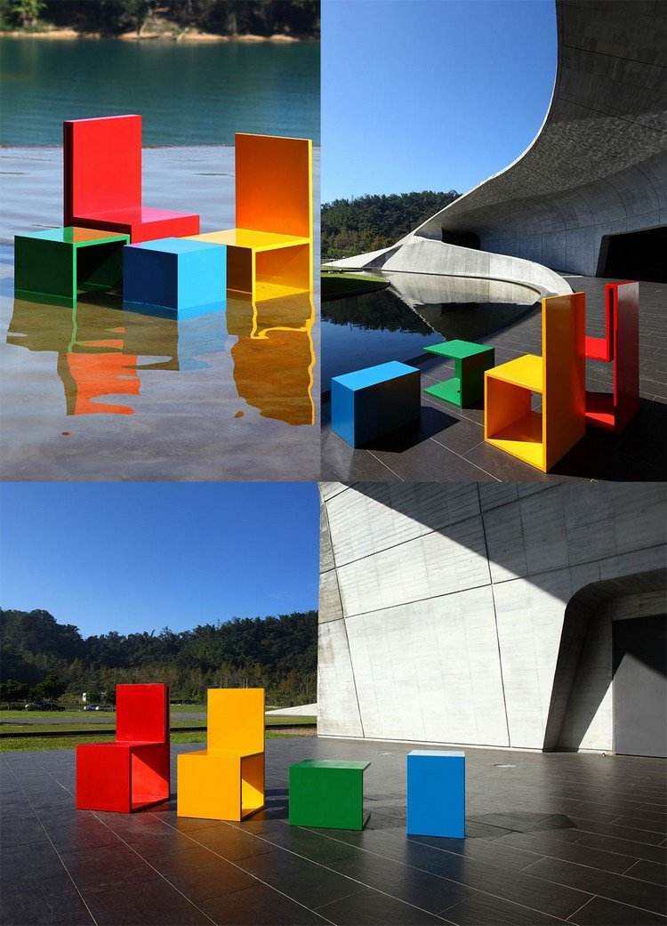 farebné vonkajšie stoličky multifunkčné moderné