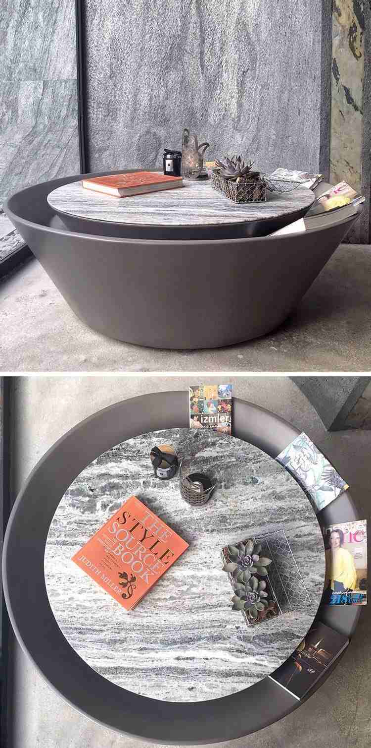 ocenený dizajnový nábytok konferenčný stolík mramor moderný praktický