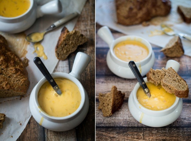 Oktoberfest recepty na pivnú polievku so syrom ako predjedlo