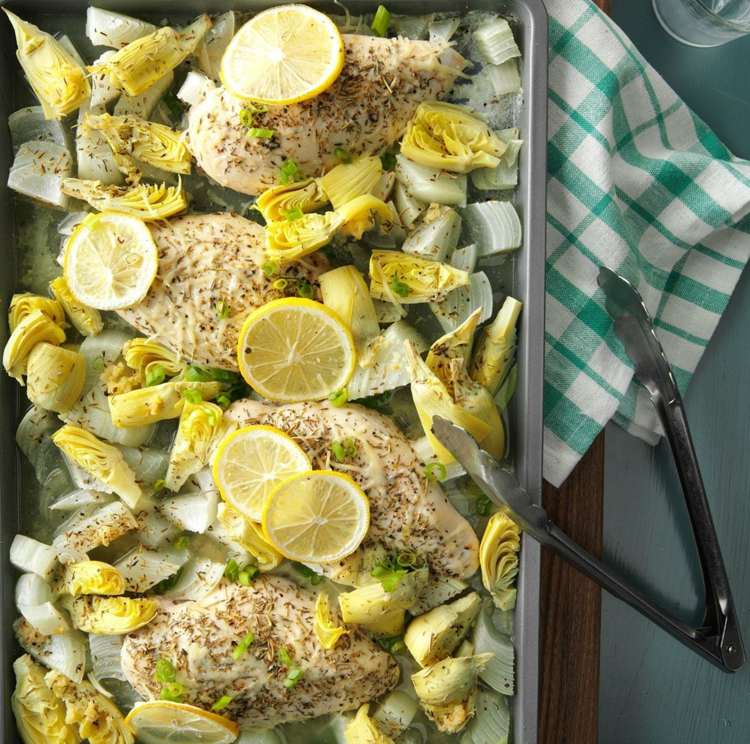 Recepty z plechu na pečenie s artičokovým mäsom