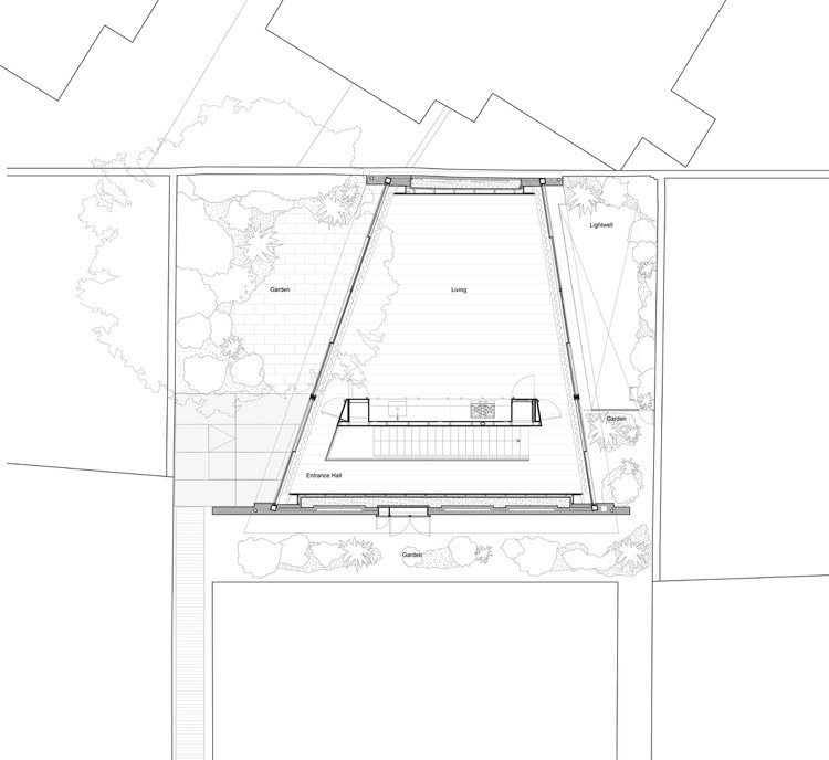 Pôdorys prízemia obytná časť s kuchyňou