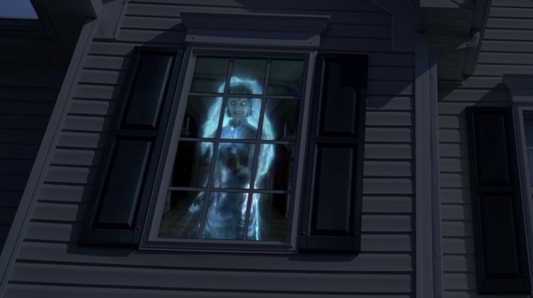 Halloween duch s strašidelným pohľadom halloween dekorácia okna zombie nevesta strašidelný duch