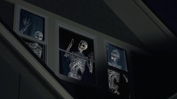 Halloweenske dekorácie okien - motívy Kalssische z kostlivcov halloween-ozdoba okna-kostry-svetlo-ozdoba-horor