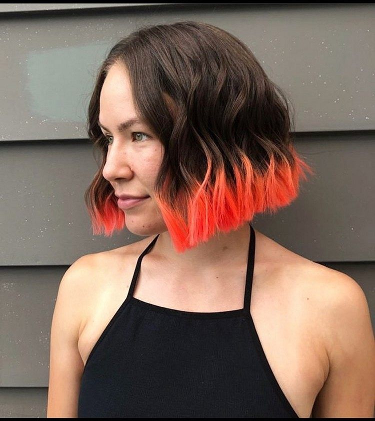 Urobte to sami čierne vlasy s červenými špičkami Dip Dye Hair