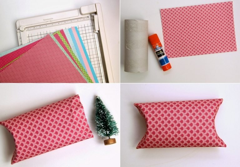 Na adventný kalendár vyrobený z toaletných roliek použite scrapbookový alebo baliaci papier