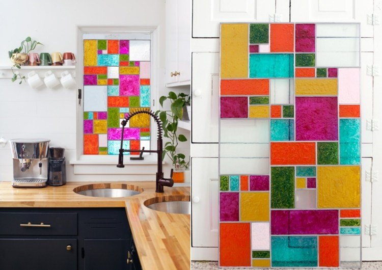 Pekná ozdoba okna ako obrazovky na ochranu osobných údajov - ozdobte sklenenú tabuľu