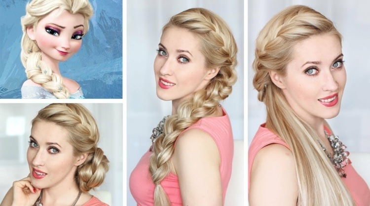Upravte Elsin cop alebo updo Vrkoč a updo ofina-tvar-blond-elsa-štýl