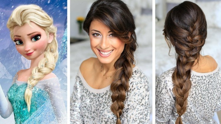Nápad na účes s vrkočom updos ofina-bruneta-vlasy-vrkoč-elsa-štýl