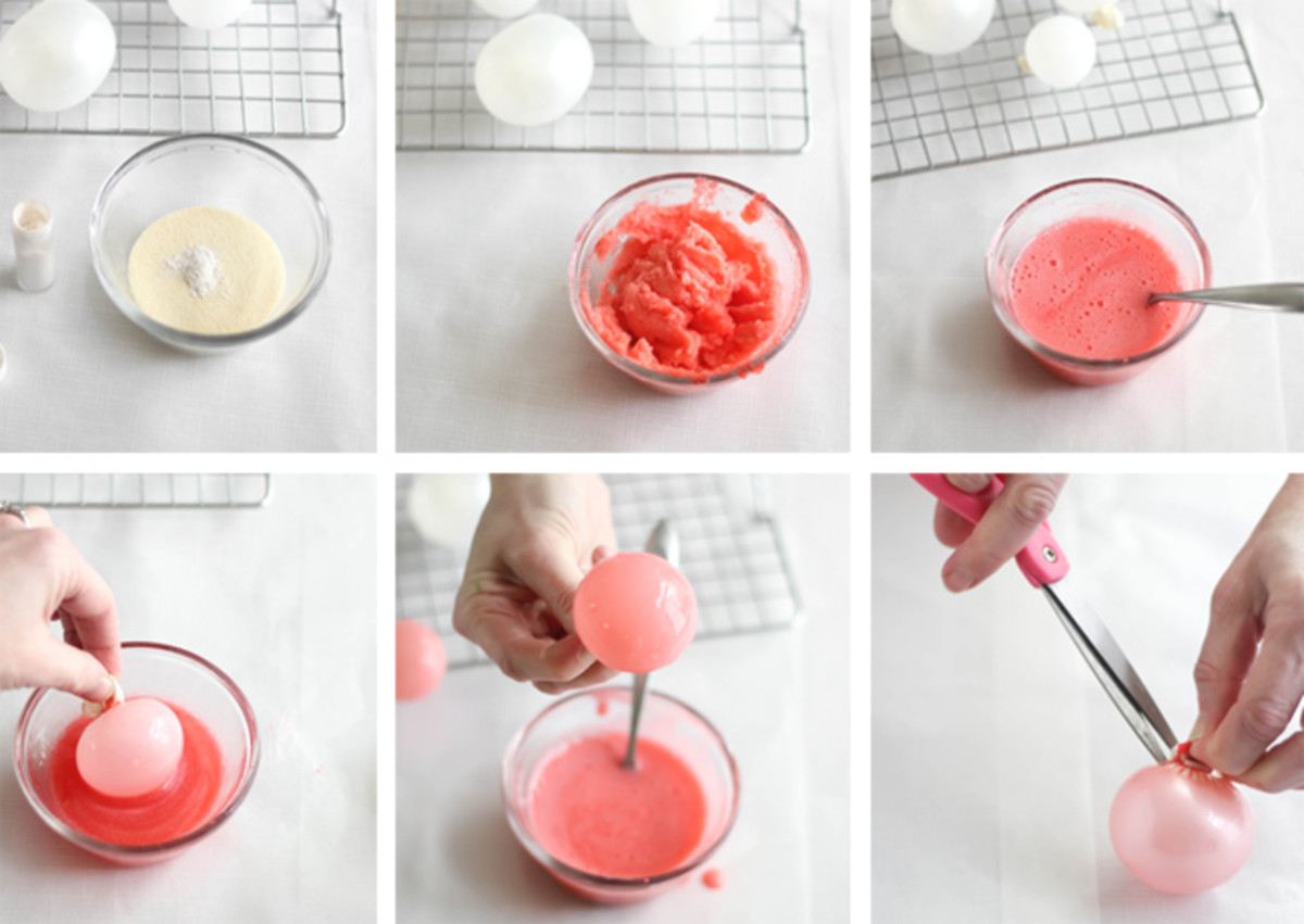 Nápad na želatínové guľky bez klobásových špajlí v lososovej farbe