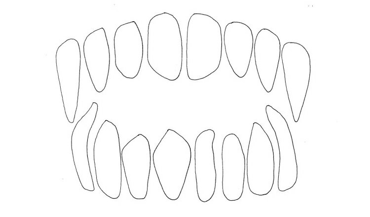 Bezplatná šablóna na uhryznutie príšerou, ktorá sa dá preniesť na plagátový papier