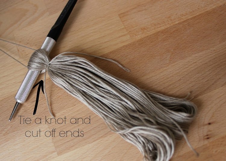 diy-nápady-strapec-priadza-seber-návod na výrobu