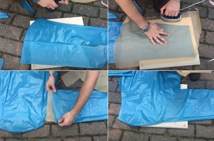 Diely na plášti zvarte žehličkou