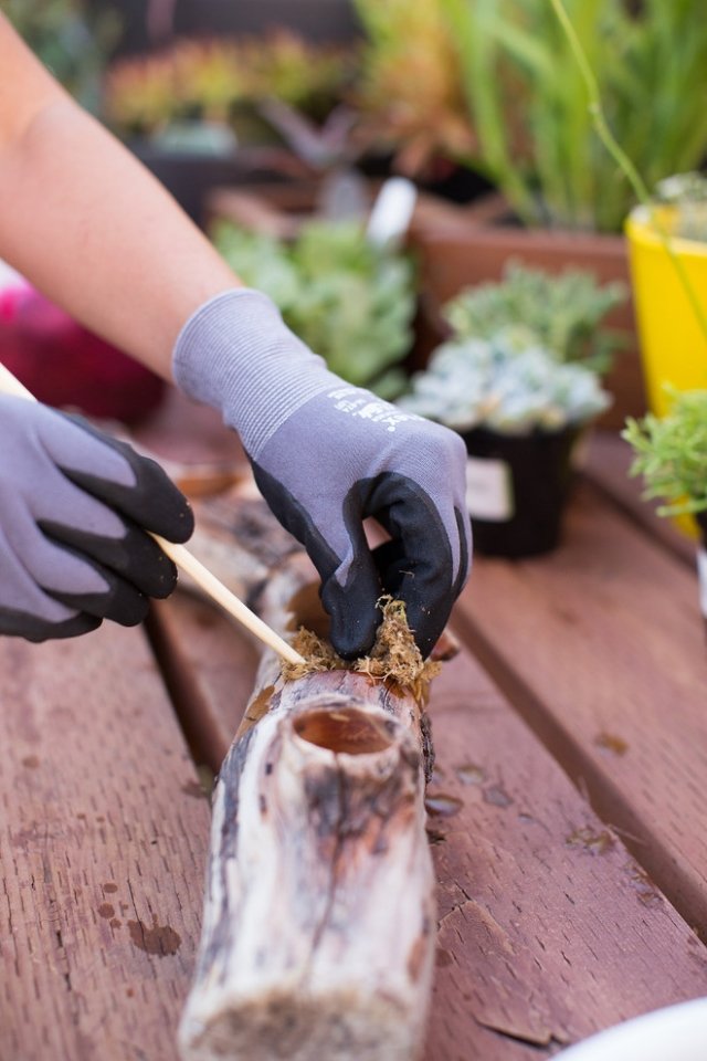 ozdoba naplaveným drevom alebo drevenými tyčinkami