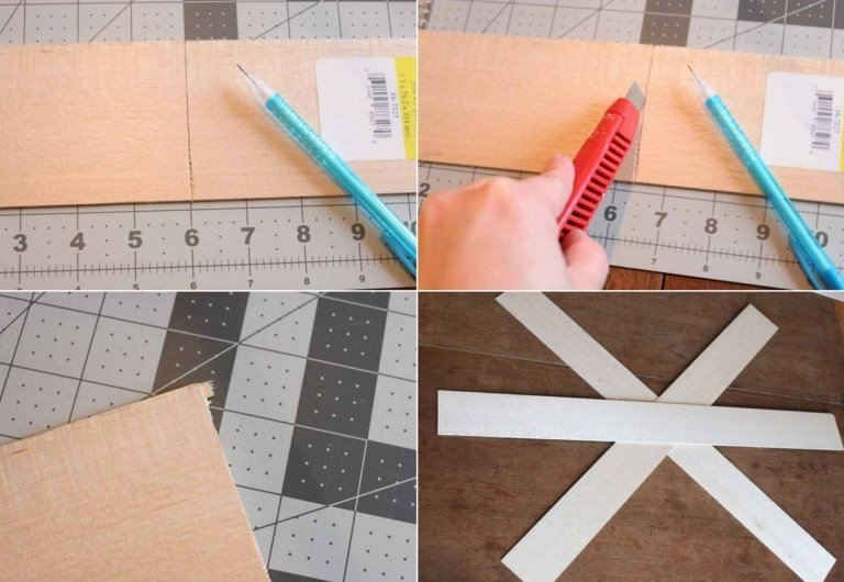 Pokyny na výrobu snehovej vločky z balzových dosiek