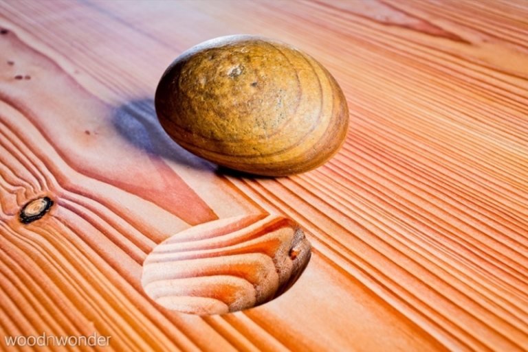 Integrovaný riečny kameň s lôžkom uprostred dosky stola Dánsky nábytok z masívu-prírodný-materiály-riečne kamene-drevo-drevo-doska-stôl