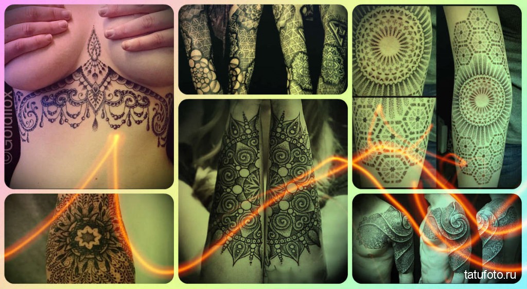 Dotwork tetoválás fotók a kész tetoválásról - példák