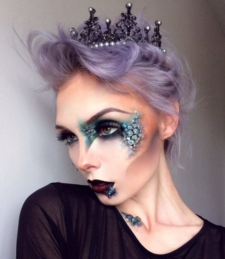 drak make -up žena halloween