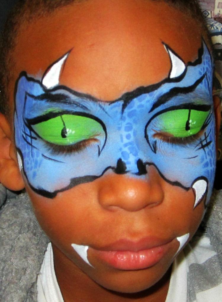 karnevalové líčenie deti draky líčenie očí