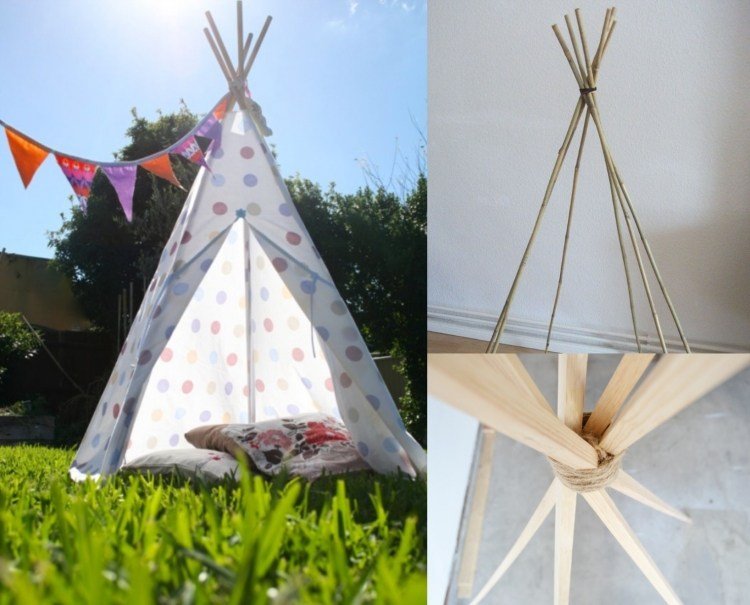 kreatívne drotárstvo s deťmi vonku výroba vlastného stanu