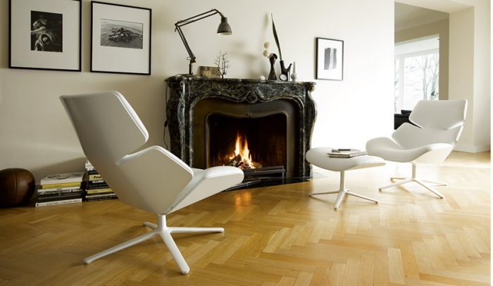 Otočné kreslo-bielo nastaviteľné-Krevetka-Cor-opierka hlavy-ergonomický-dizajn