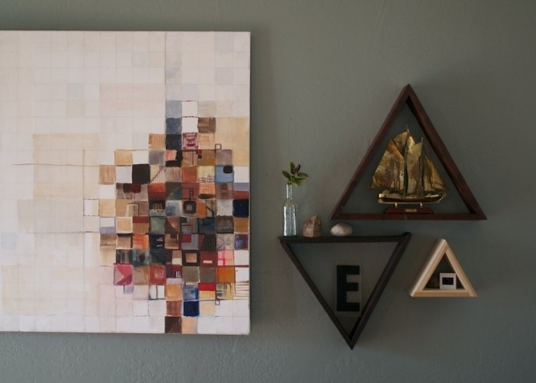 Remeselné nápady trojuholníkového policového systému