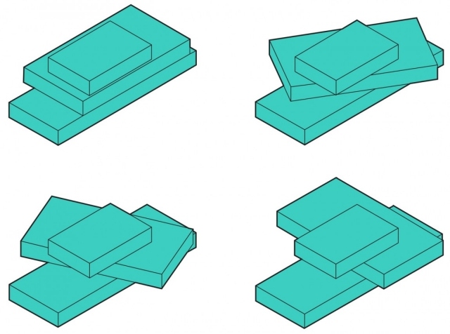 Objemy domu P House sa otáčajú okolo stredovej osi Stavebné zväzky domu P rotovali navrhnuté štúdio mk27