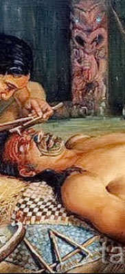 Ősi tetoválás - az arcon való alkalmazás folyamata