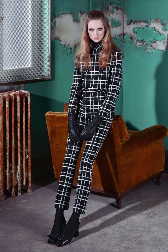 DSQUARED2 predzbierkové rovné nohavice s krátkou bundou károvaná súprava-bunda-s nohavicami