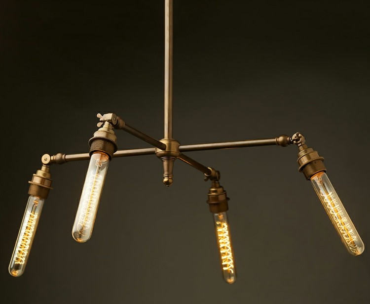 luster priemyselná edison žiarovka v kovovom objímke