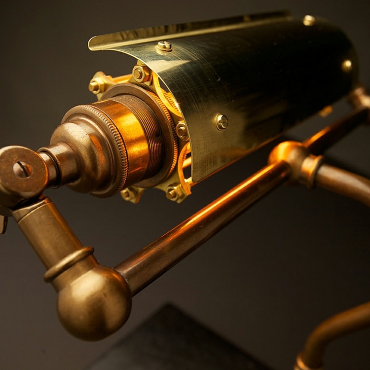 stolná lampa stôl stôl bronzová žiarovka dekoračné osvetlenie