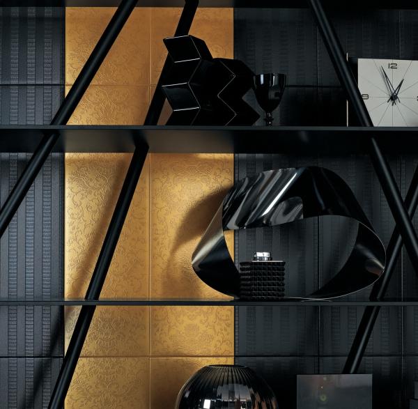 Obklady do kúpeľne zlatá luxusná čierna dúhovka keramická Kúpeľňové obklady zlatý vzhľad luxusná kombinácia čierna iris ceramica