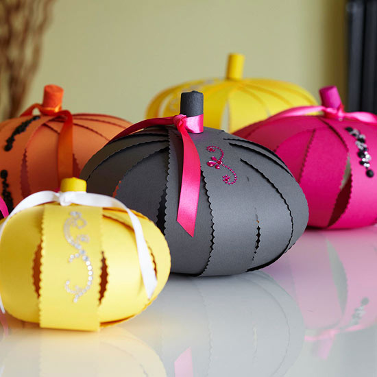 Halloween darčeky remeslá mini tekvica kartónové mašle