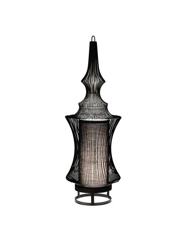 lesklý kovový drôt čierna stolná lampa Forestier svetlá dizajn kovový drôt čierna stolná lampa Forestier tibet