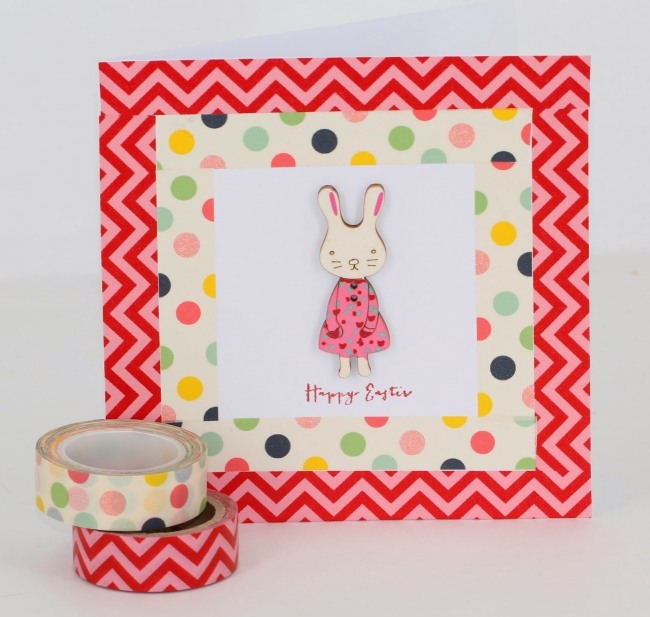 Darčekový-washi-páska-veľkonočné karty-drotár-s-deťmi-zajačik-motív