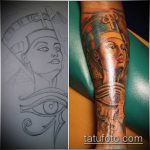 A TATTOO IN EGYPTIAN STYLE # 989 egy rajz klassz változata, amely sikeresen használható az egyiptomi stílusú tetoválás átalakítására és alkalmazására
