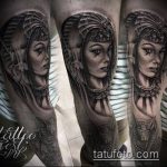 Tetoválás egyiptomi stílusban # 674 - a minta hűvös változata, amely sikeresen használható az egyiptomi loft stílusú tetoválás átalakítására és alkalmazására