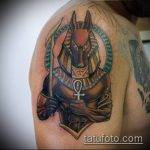 Tetoválás egyiptomi stílusban # 751 - a minta hűvös változata, amely sikeresen használható változtatásra és tetoválásként történő alkalmazásra egyiptomi szajré stílusban