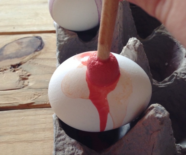 Farbenie vajec-návod-výroba špongie