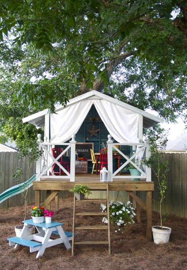 domčeky na strome záhradné chodníky zábradlie závesy dom na strome škôlka na chodúľoch zábradlie závesy