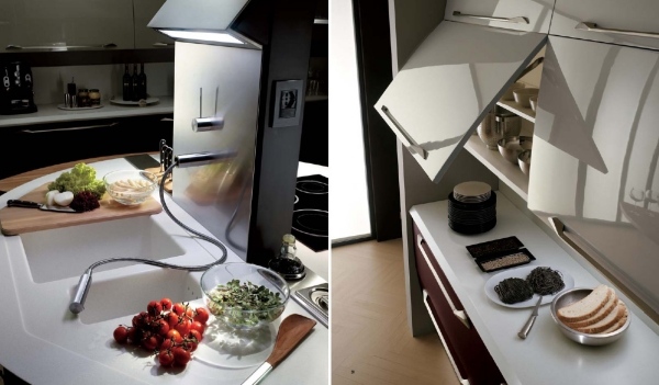 okrúhla ostrovná moderná kuchyňa od Scavolini okrúhle ostrovné moderné kuchyne Scavolini